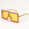 2026 Fashion Luxury Brand Designer Rhinestone Sunglasses Women Vintage Diamond Square Shades Glasses Oversized Trendy Sunglasses