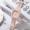 Silicone Strap Quartz Watch Square Analog Watch Korean Style Square Watch  Students
