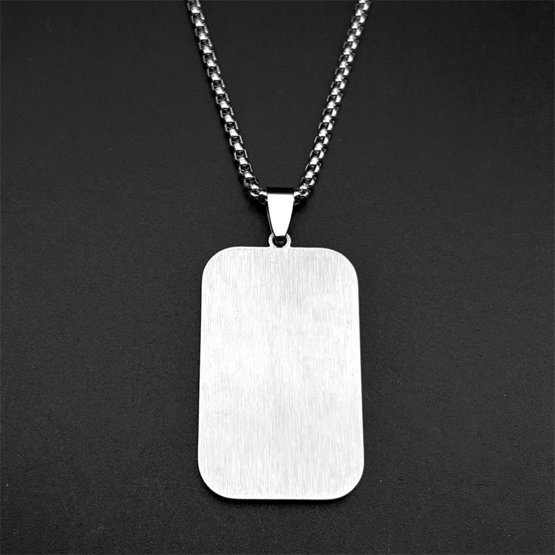 Islam Religious Muslim Geometric Pendant Necklace for Women Men Stainless Steel Gold Color Arabic Quran Medal Chain Jewelry Gift