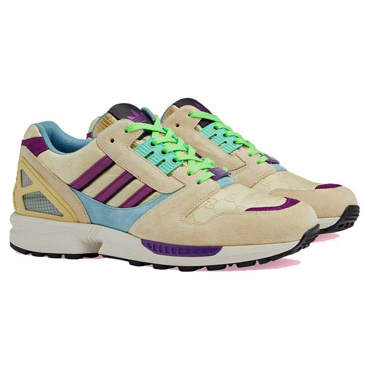 Gucci X Adidas Originals ZX 8000 GG Monogram Sneakers Beige 721936 AAA9C 9341