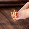 Light Luxury Style Zirconium Geometric Open Ring Women's Design Index Finger Ring Jewelry