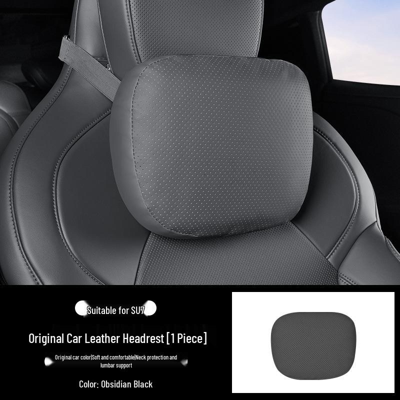 Xiaomi SU7 Leather Headrest & Lumbar Car Neck Support Pillow