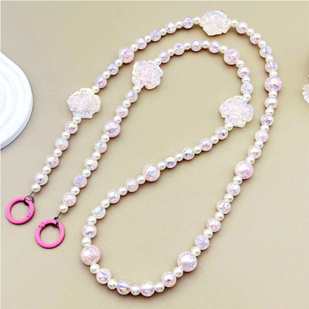 Fashion Laser Flower Laser Flower Phone Strap Hanging Decoration Bag Accessory Wallet Chain Universal Phone Anti Loss Lanyard