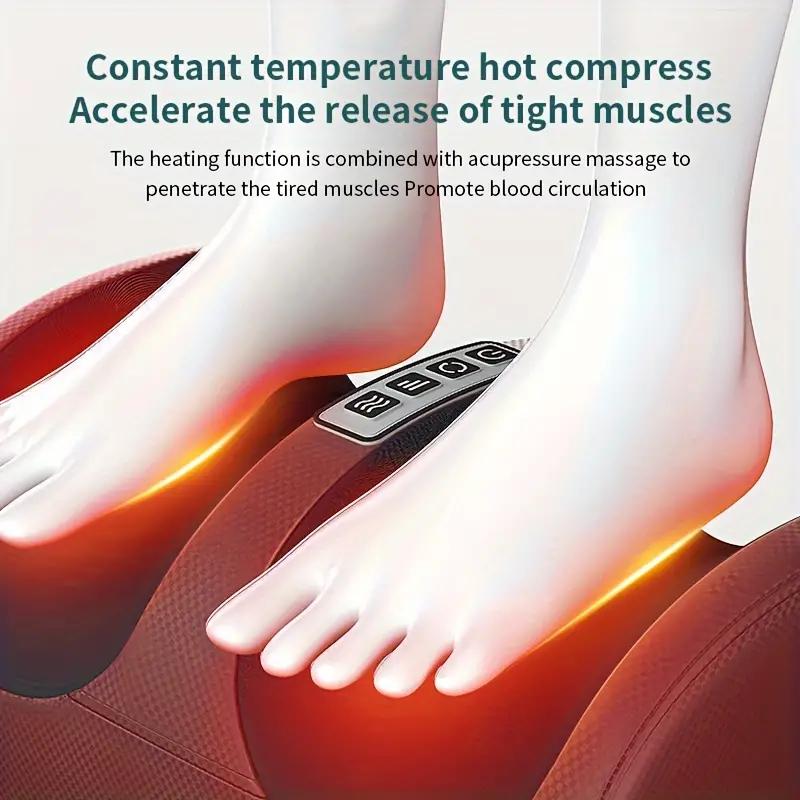 Electric Foot Massager Health Roller Vibrator Remote Control Heating Therapy Kneading Calf Muscle Relief Fatigue Relaxtion Body