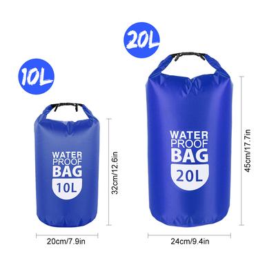 Borsa galleggiante impermeabile in PVC Borsa impermeabile con chiusura arrotolabile Borsa da 20 litri per sport acquatici Leggera e asciutta
