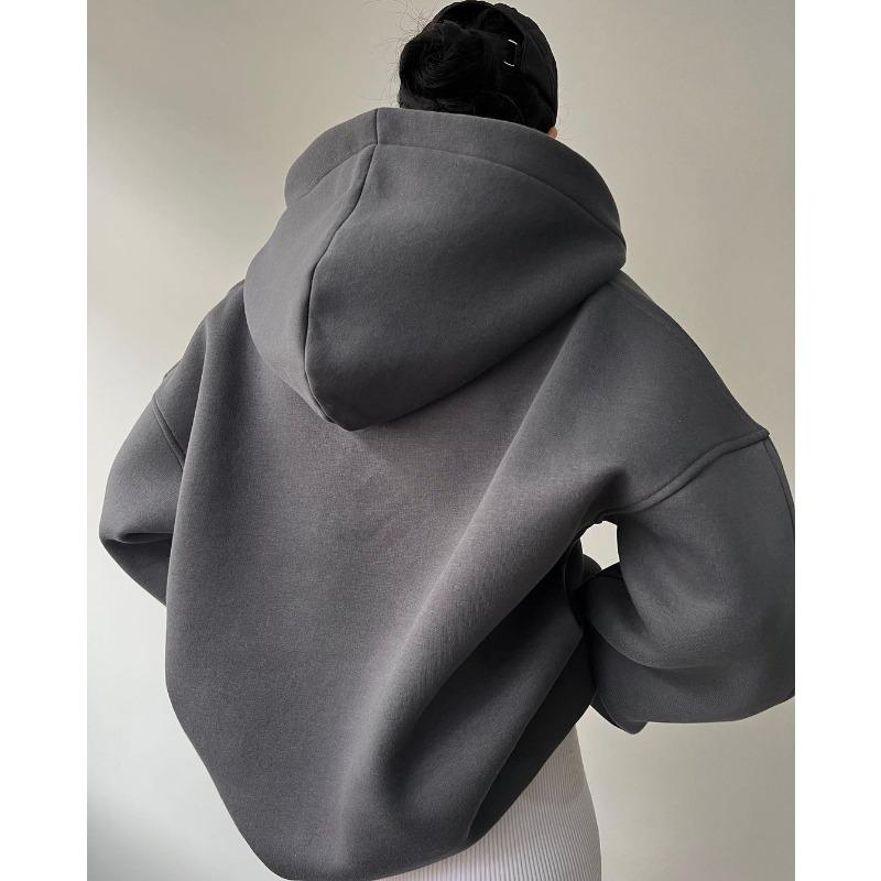 Autumn Womens Casual Loose Fit Pullover Hoodie Comfortable Daily Top