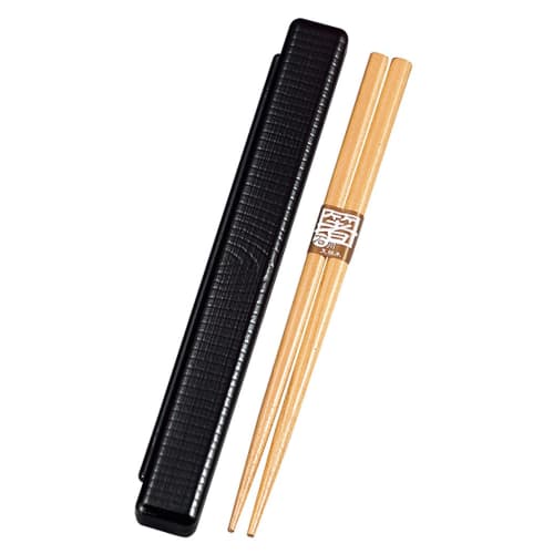 

Tatsumiya Wood Grain Slim Chopstick Case Set, Tamuke, Size: Approx. W18.5 D2.3 H1.2 53059