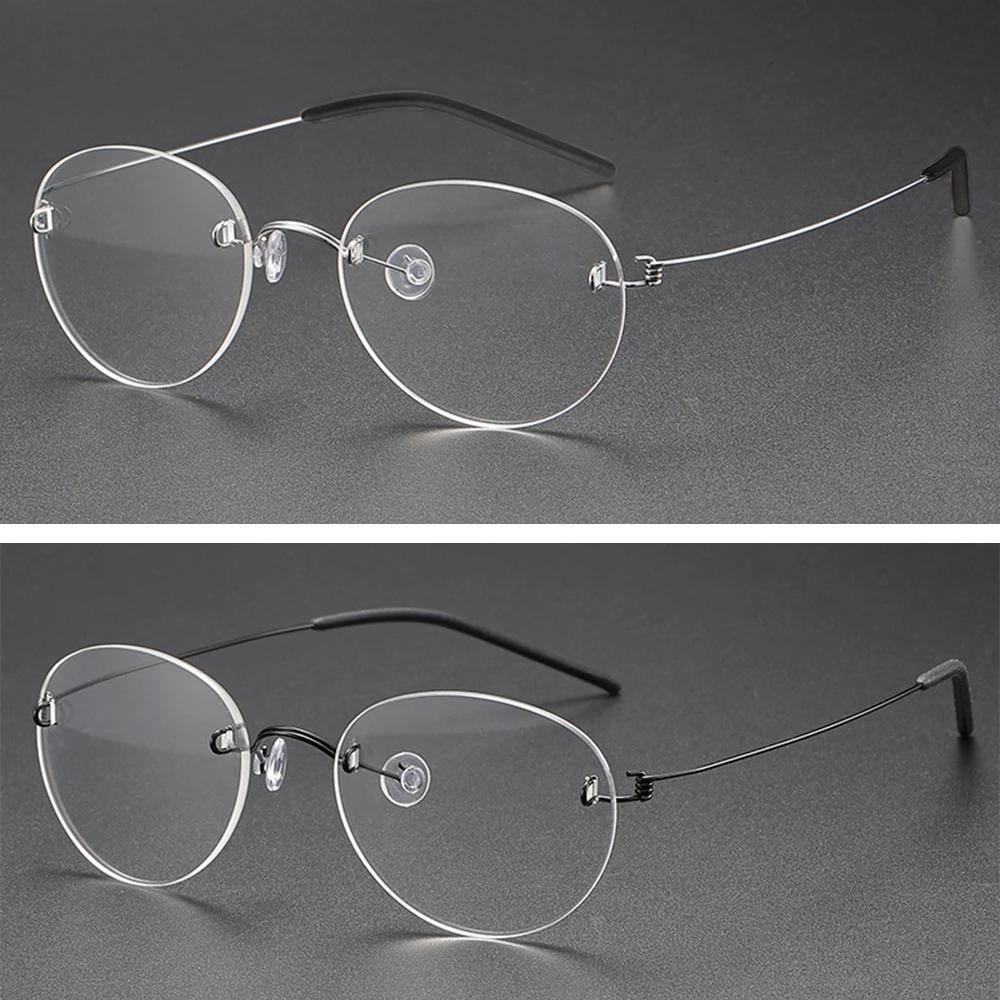 Runde Brillen für Damen Vintage Blaulichtfilterbrille Herren Ultraleicht Schraubenlos Computerbrille Luxus Koreanischer Stil