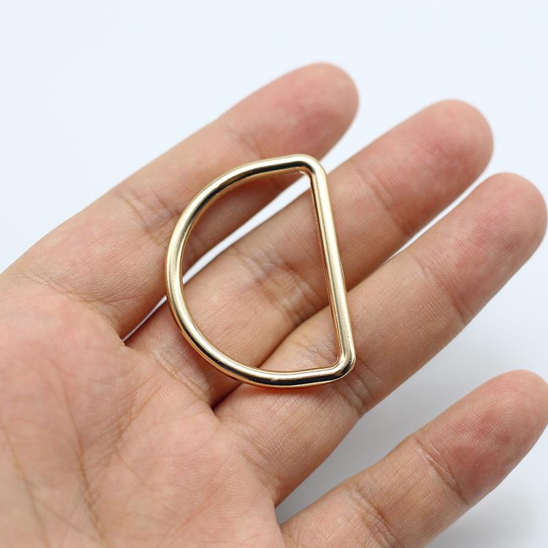 Electroplated Alloy D-Ring Strap Connector and Half-round Shoulder Bag Buckle