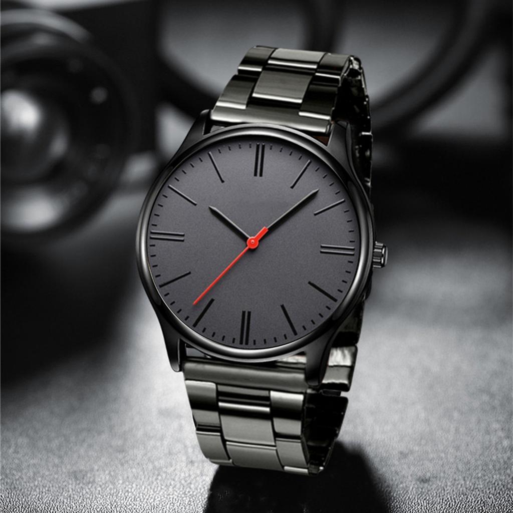 Fashion Men Black Quartz Watches for Man Luxury Men Business Watches Casual Clock Reloj Hombre (Without Box) Relógios Masculino