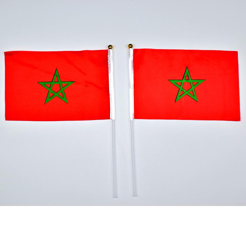 Morocco 10pieces of 14*21 cm hand-waving flags