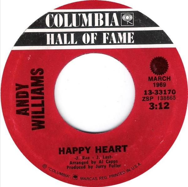 

7inch Record ANDY WILLIAMS - Happy Heart 1333170 Columbia US Jazz Used