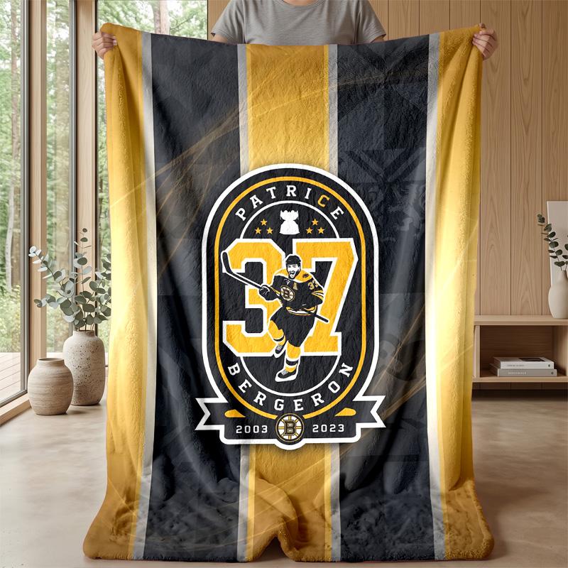 Boston Bruins Flanell Fleece Decke Gemütlich Warm Überwurfdecke für Sofa Bett Reise Ganzjahresgebrauch