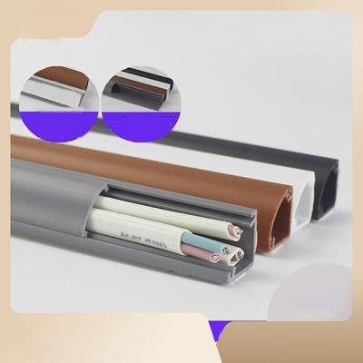 PVC Trojuholníkový Podlahový Kryt na Káble Samolepiaci Chránič Káblov Predlžovací Elektroinštalačný Kanál Drážka na Elektrické Vodiče Správa Káblov