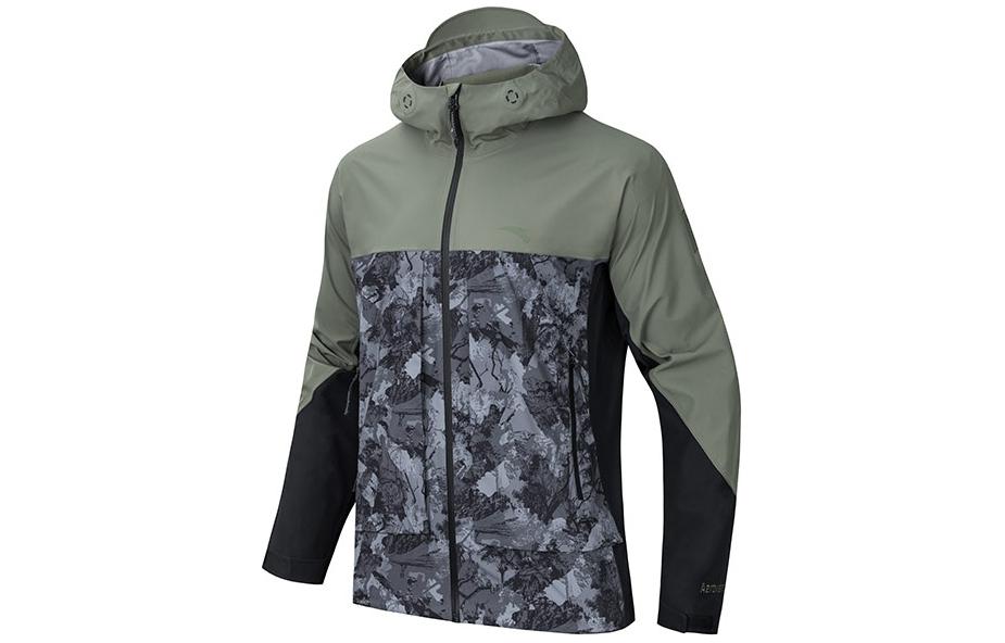 Men's Jacket Anta x National Geographic Windproof And Water Repellent Windbreaker Jacket Men's Murky Olive