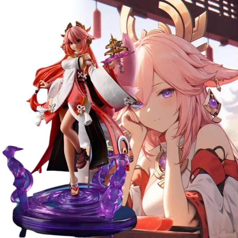 Yae Genshin Impact Miko Figurine Game Cartoon Model Toys Statuary Gifts Xmas