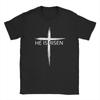 Jesus He Is Risen Christian Easter T Shirts Unisex Cotton Creative TShirt Crewneck Religious Cross Tee Shirt Short Sleeve Clothes