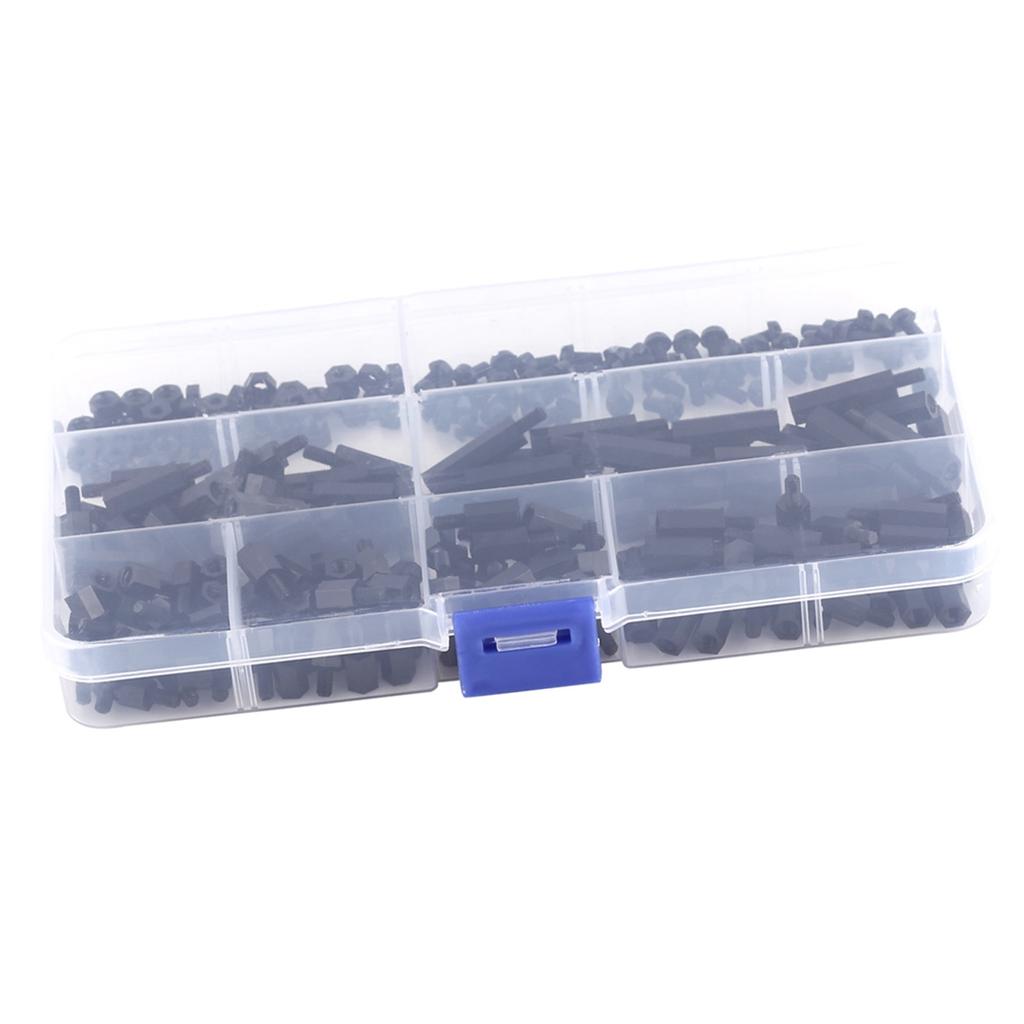 250 STK Nylon M3 Sechskantsäule Abstandshalter Distanzschraube Mutter Sortiment Kit (M3-Abstandshalter A)