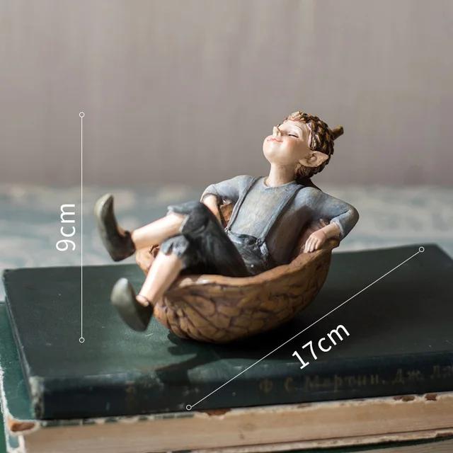 

Hand Painted Fairy Garden Miniature Figurines, Forest Elf, Resin Ornament, Vintage Decor, Rustic Home Decoration Accessories