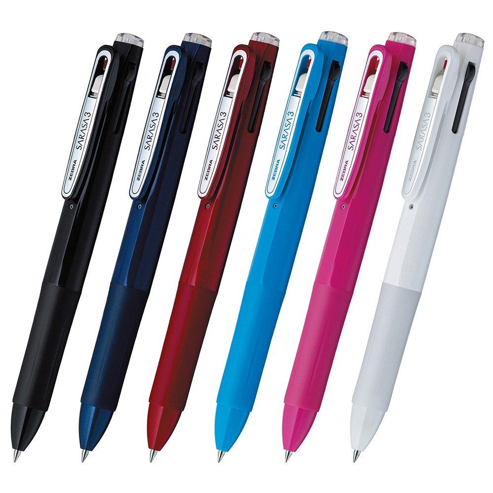 Zebra ballpoint pen Sarasa 3B Red 10 pieces 3-color 0.5 B-J3J2-R