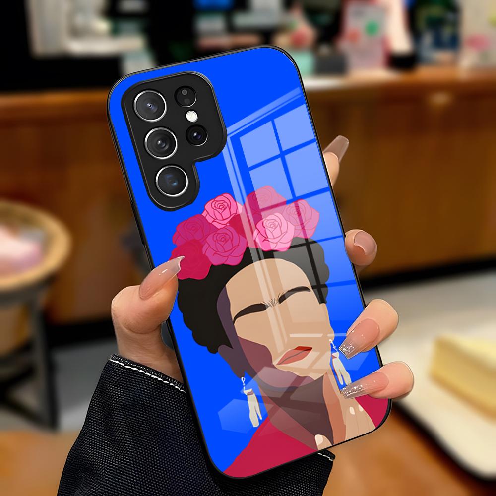 F-Frida Kahlo Handyhülle Für Samsung A25 A13 A33 5G A54 A36 A35 A56 A52 A14 Stoßfeste Glasabdeckung
