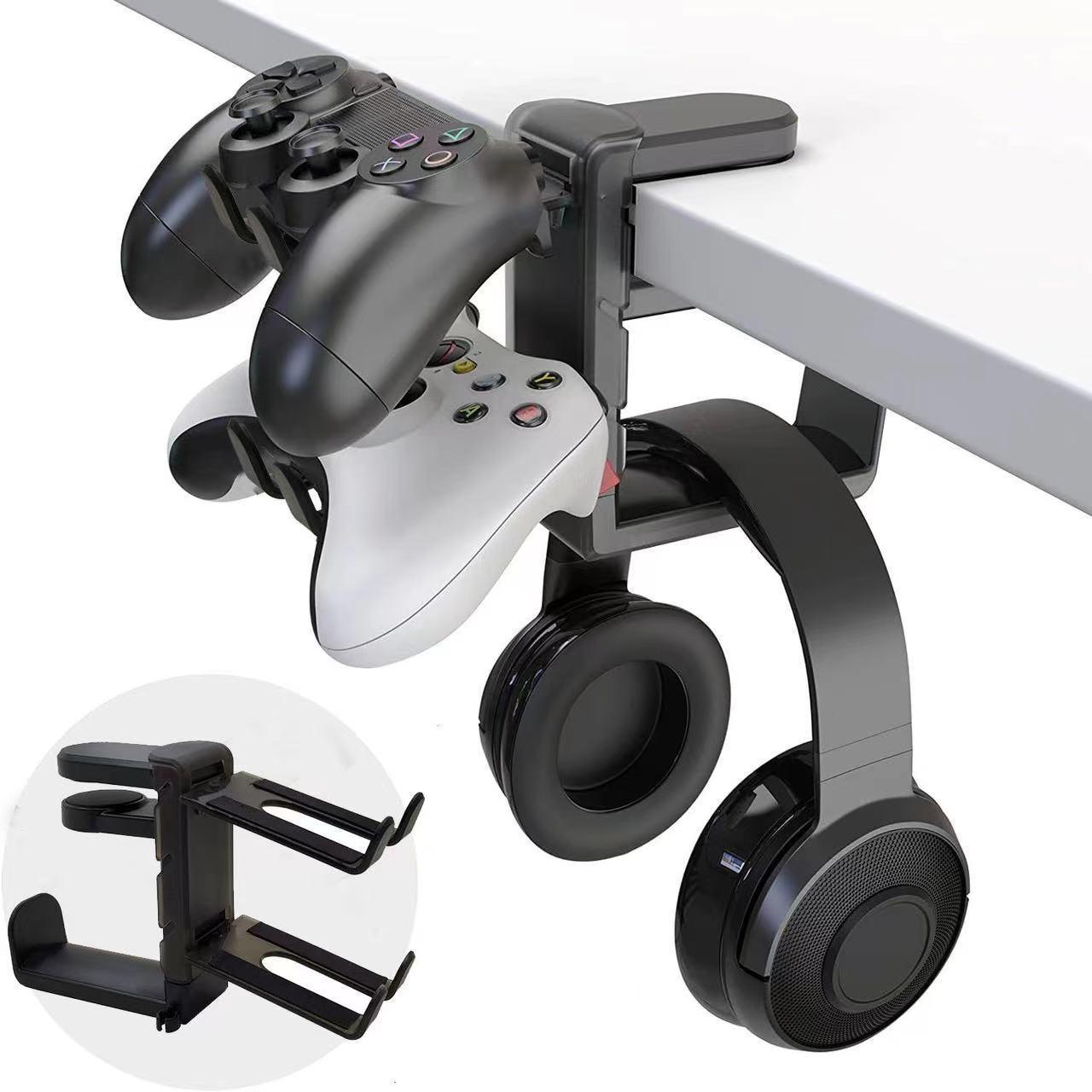 For Amazon Hot-Selling PS5 Game Controller Holder Private Model No-Drill 360-Degree Rotating Headset Stand Durable Silicone Hook белый