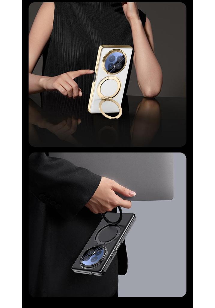Honor Magic V6 Foldable Case: Magnetic Charging, Rotating Stand, Full Lens and Double Hinge Coverage