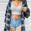 Women's Shirt Casual Plaid Cardigan  And Winter Long-Sleeved Jacket
