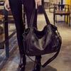 Spring/Summer New One Shoulder Large Bag Korean Version Washed Leather Women's Versatile Woven Handheld