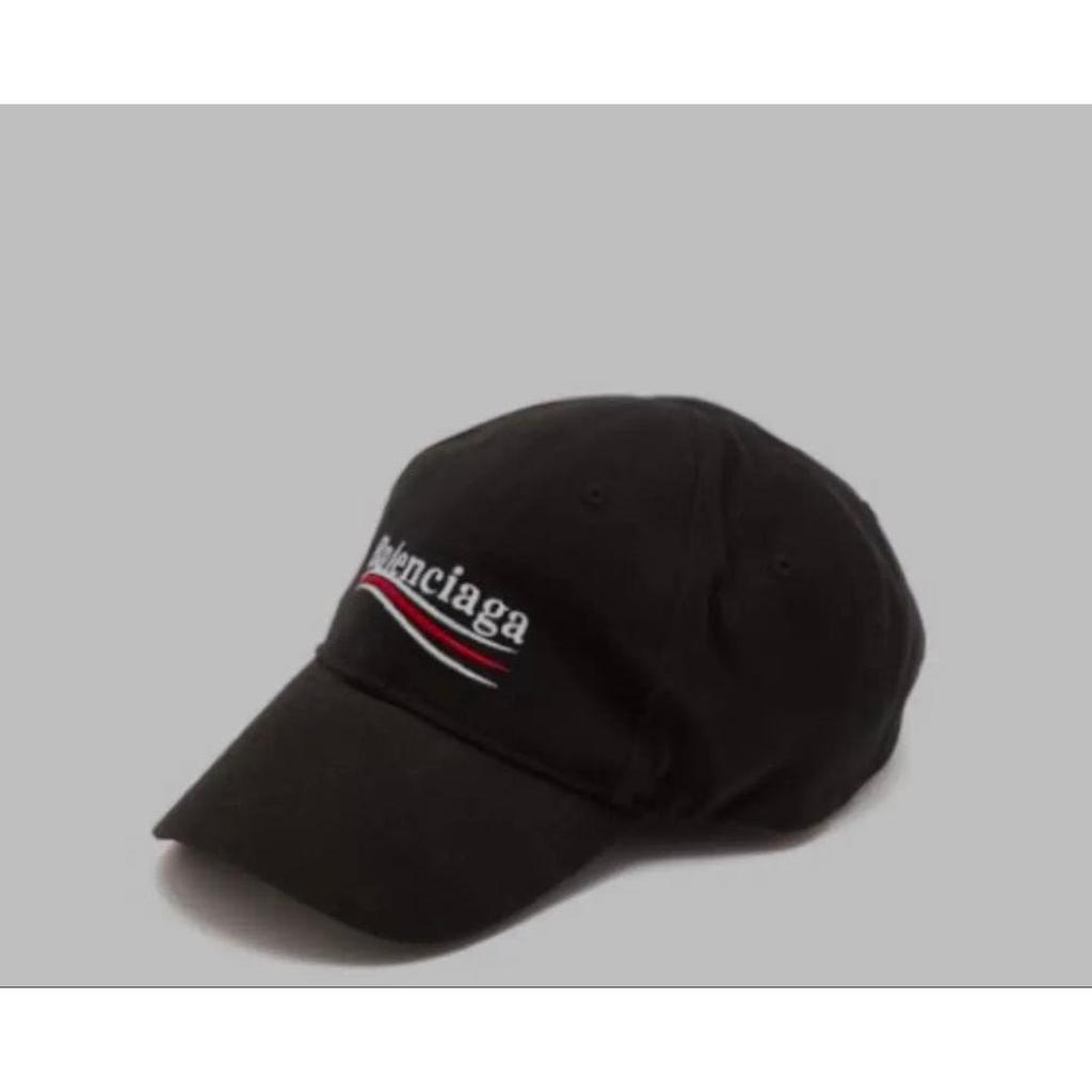 Used BALENCIAGA Popular Campaign Logo Cap, Black, Unused with tag