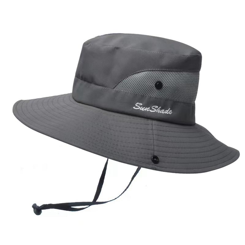 Summer Outdoor Bucket Hiking Hat Fishman Caps UV Protection Wide Brim Bucket Hat for Man Woman Climbing Hiking Fishing Beach Cap