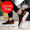 Outdoor Herren Sneaker Mesh Atmungsaktive Schuhe mit Absatz 7CM Erhöhungsschuhe Herren Versteckte Absätze Lässige Sportschuhe Tenis Masculino