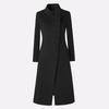 Casaya Women's Chinese Style Mid-Length Wool Blend Work Coat