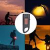AT5503 ABS Plastic Solar Hand Crank Flashlight Emergency LED Portable Torch for Climbing