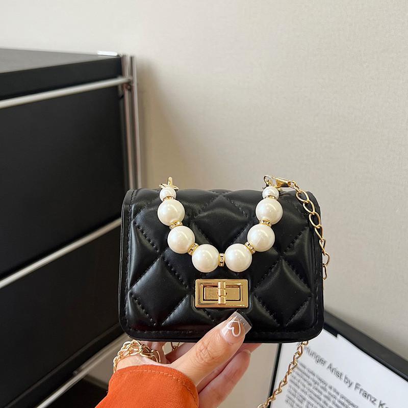 Crossbody Pearl Childrens Bag With Lightweight Design For Fresh Color Solid