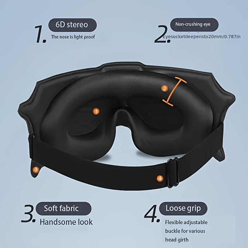 Ultimate Sleep Mask- Adjustable 3D Contour Eye Cover, Perfect Light Blocking for Uninterrupted Sleep, Shift Work, Napping, Breathable Night Eye Mask,