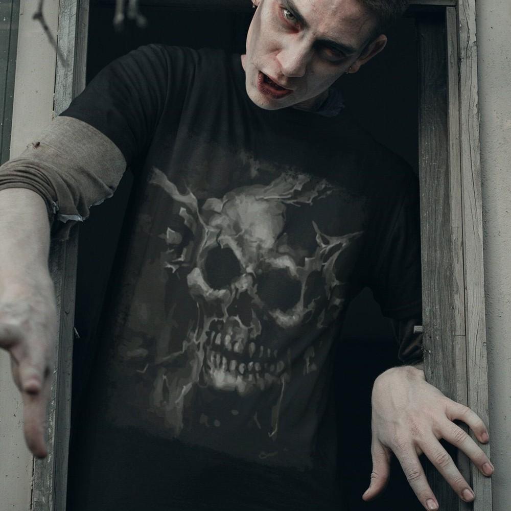 Skulls Shirt, Skeleton Shirt, Goth Shirt, Halloween Shirt, Skull T-Shirt, #26 Unisex T-Shirt L