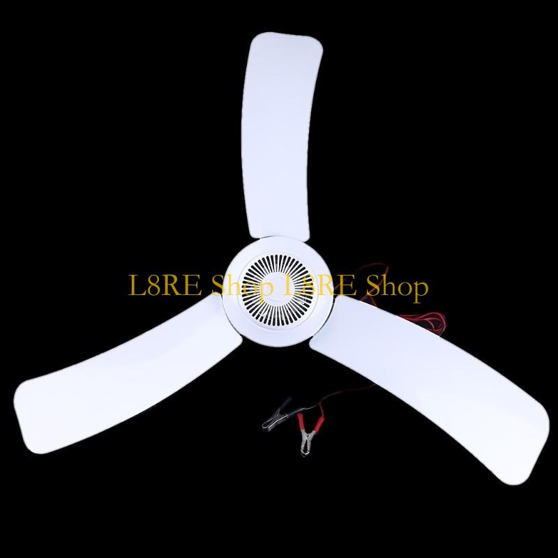 L8RE 12V 3 36" inch Ceiling Fan Mute Electric Hanging Fan for Dining Room Bed