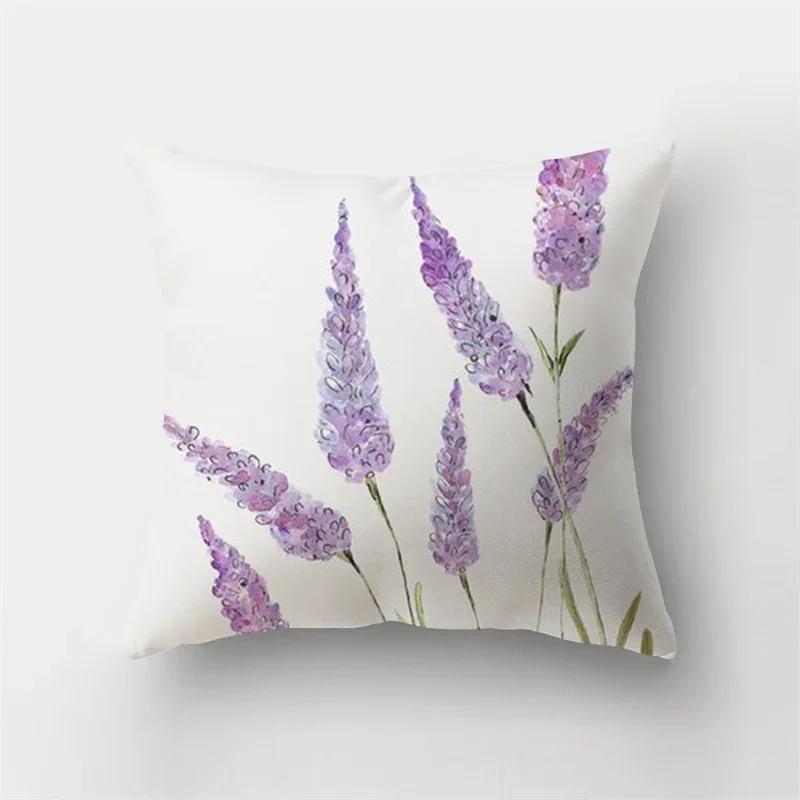 Bank Huisdecoratie Dieren Kussensloop Natuurlijke Bladeren Bloemenlandschap Kussenhoes Kort Pluche