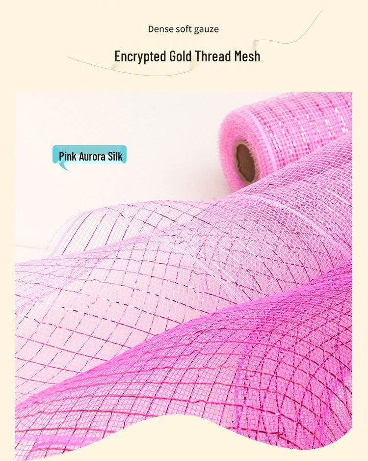 Christmas Tree Net Ribbon & Bow Set for DIY Decoration
