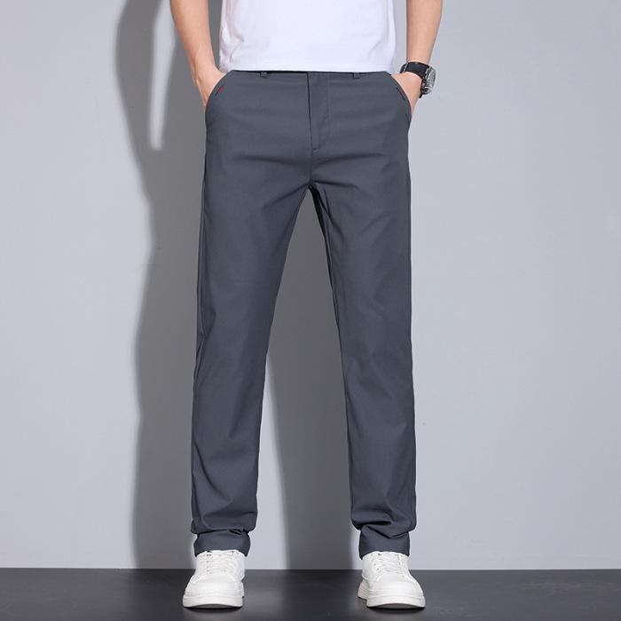 Spring and Summer New Light Business Casual Pants Teen Men's Straight Casual Pants Men's Trend Versatile Casual Pants