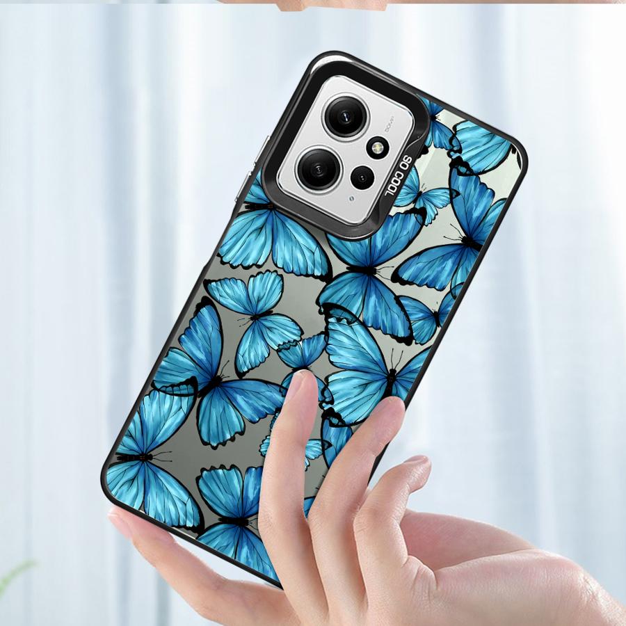 Case for Xiaomi Redmi Note 10Lite 10s 14 13 Pro Plus 12s 9s 11s 13 12 11 Pro Soft Shell Beautiful Blue Butterfly