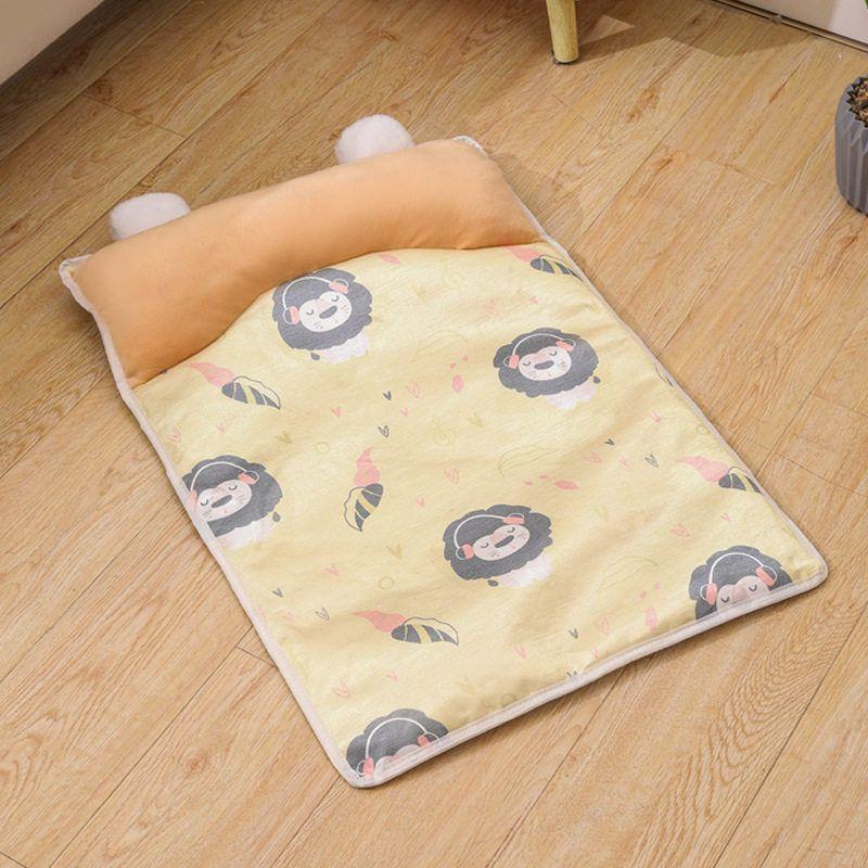 

Doghouse Cathouse Summer Ice Silk Summer Mat Dog Kennel Pet Supplies Teddy Small and Medium Dogs Dog Bed All Year Round Neutral S code 45cm * 35cm Little Yellow Lion