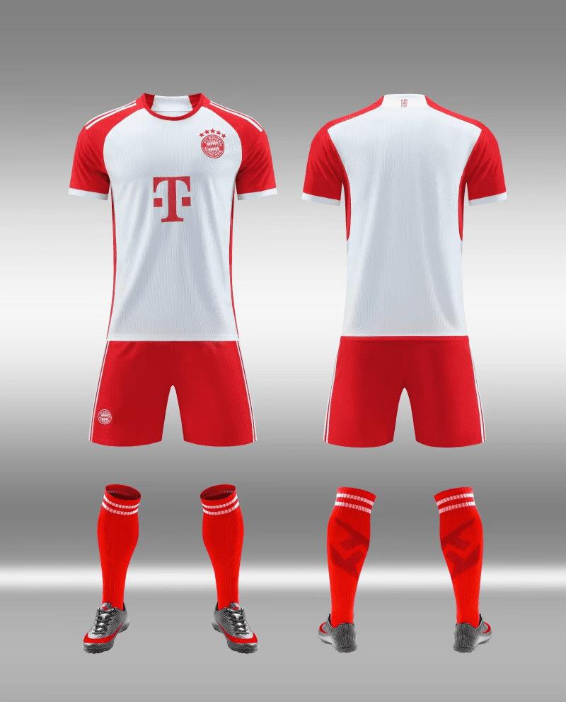 Adult football jersey set Boys Messi C Luo jersey Primary school girls class game training jersey customization