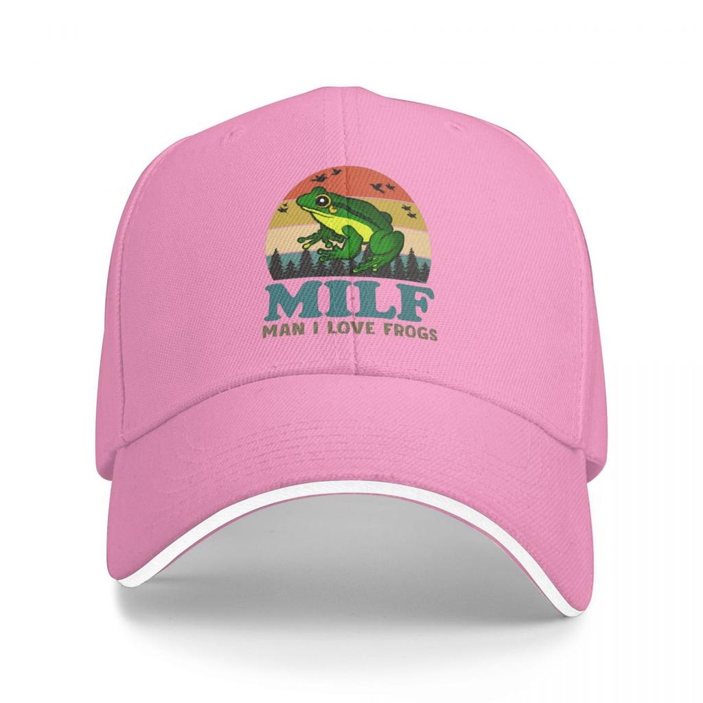 Baseball Caps MILF Funny Unisex I Love Frogs Graphic Unisex Outdoor Spring Hats