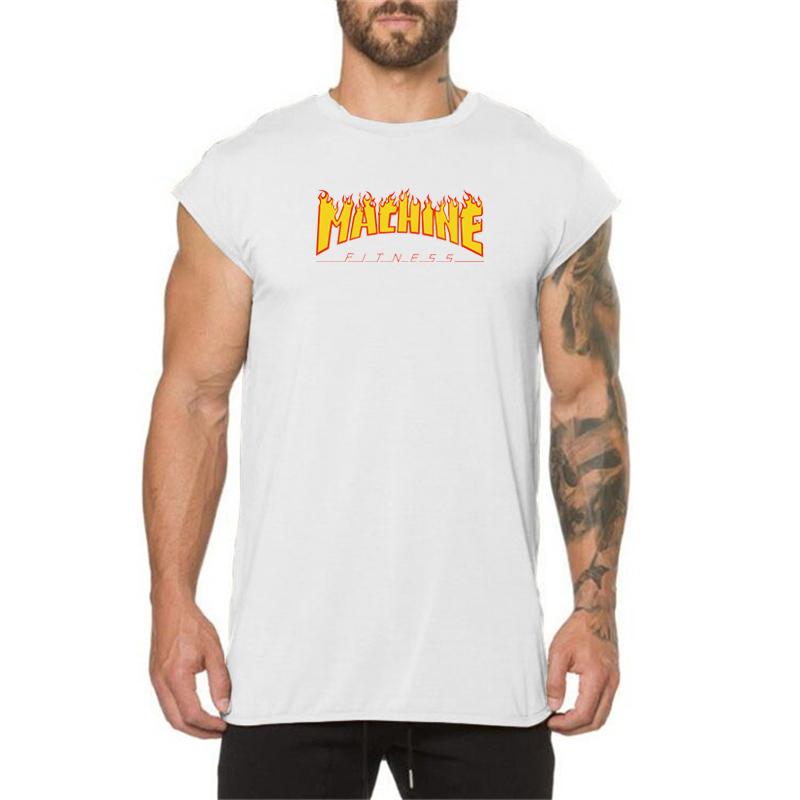 Muscleguys Pánská móda Potisk Prodyšné Fitness oblečení Tělocvična Bodybuilding Topy Svalovina Grafika Trička s krátkým rukávem Bavlna ležérní Trička