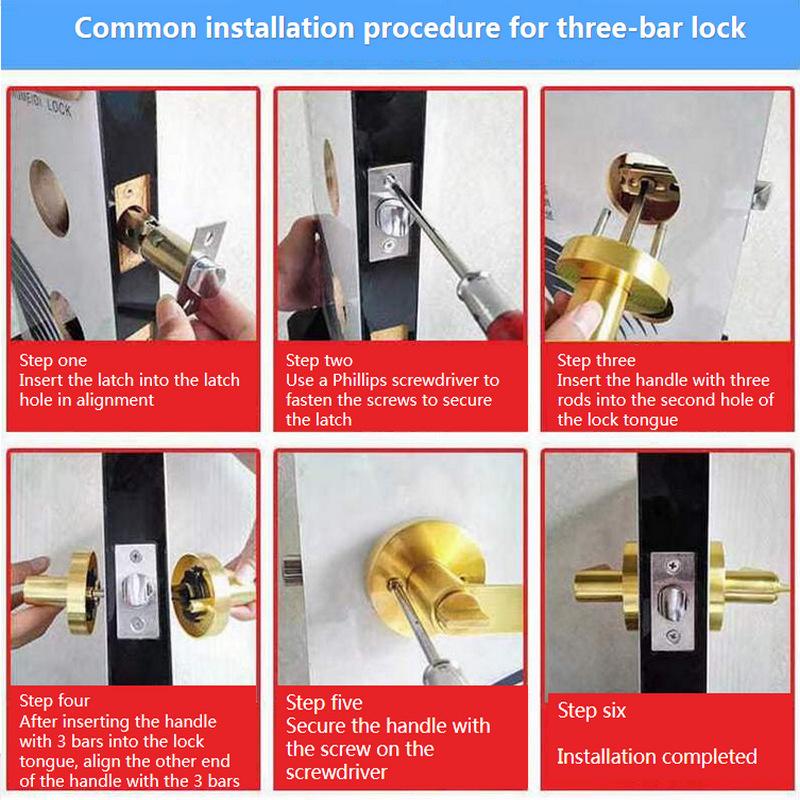 1 pair Black Door Handles Privacy Door Levers, Interior Door Knobs Square Door Levers Heavy Duty Door Locks for Bedroom Bathroom