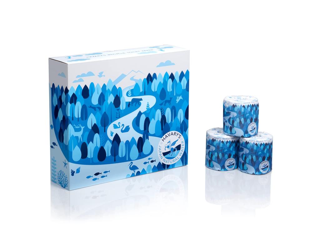 Recycled Toilet Paper X 12 HAVARY'S (Double 26.5m Rolls)