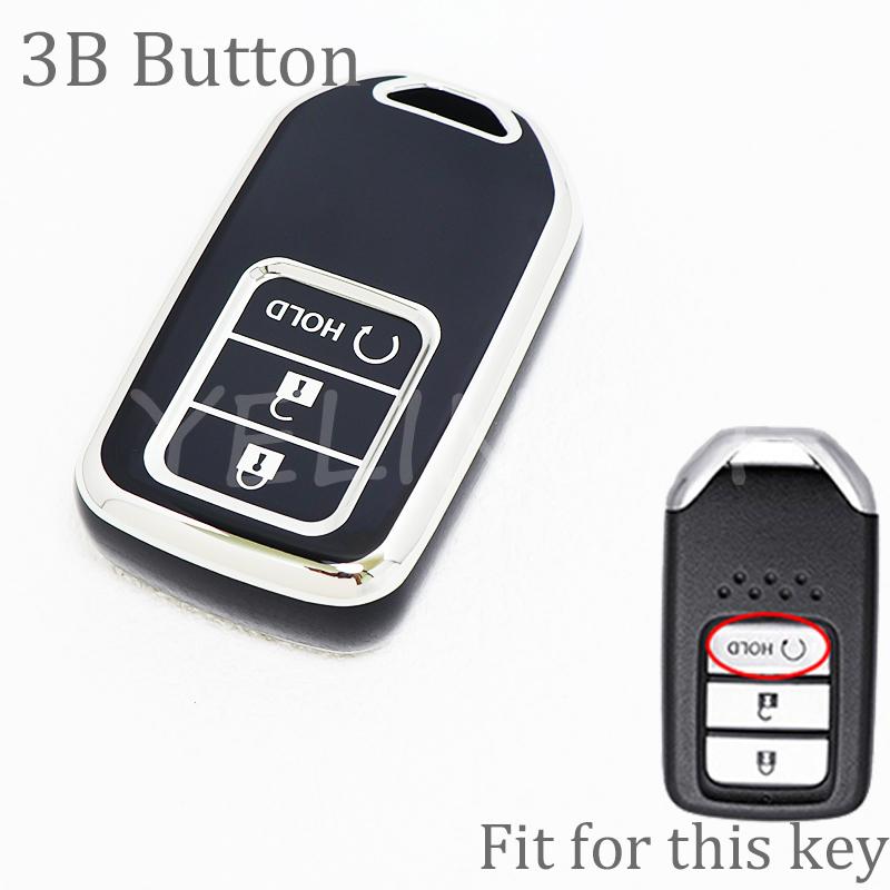 Car Key Cover Case 5 Buttons For Honda Civic Crv Hrv Accord Pilot Fit Freed Vezel Odyssey - Accessories