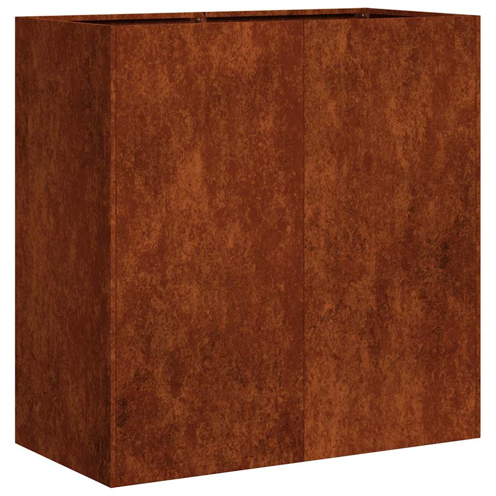Rustic Planter Box 80 x 40 x 80 cm Weatherproof Steel